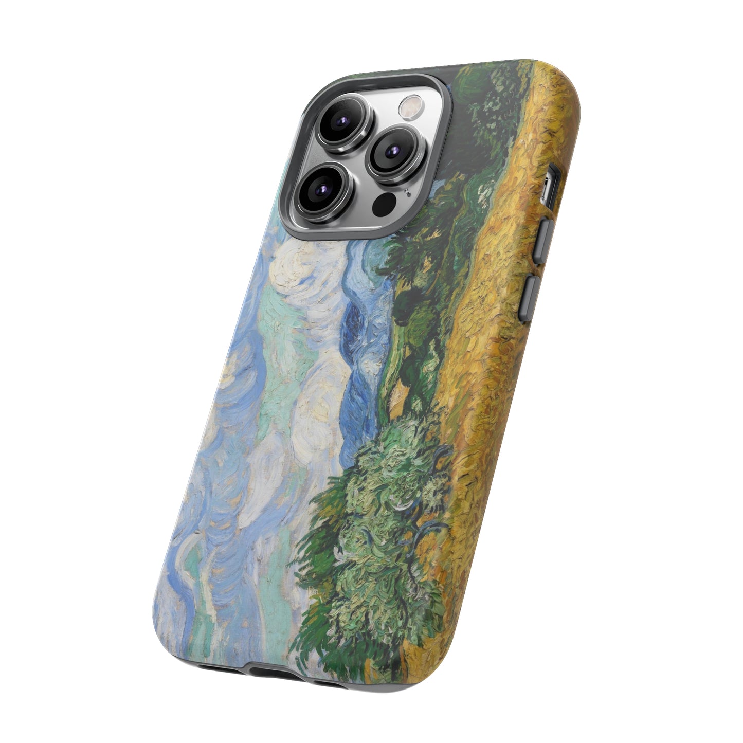 Wheat Fields with Cypresses by Vincent Van Gogh - Cell Phone Case