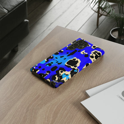 Blue Leopard AI Generated - Cell Phone Case