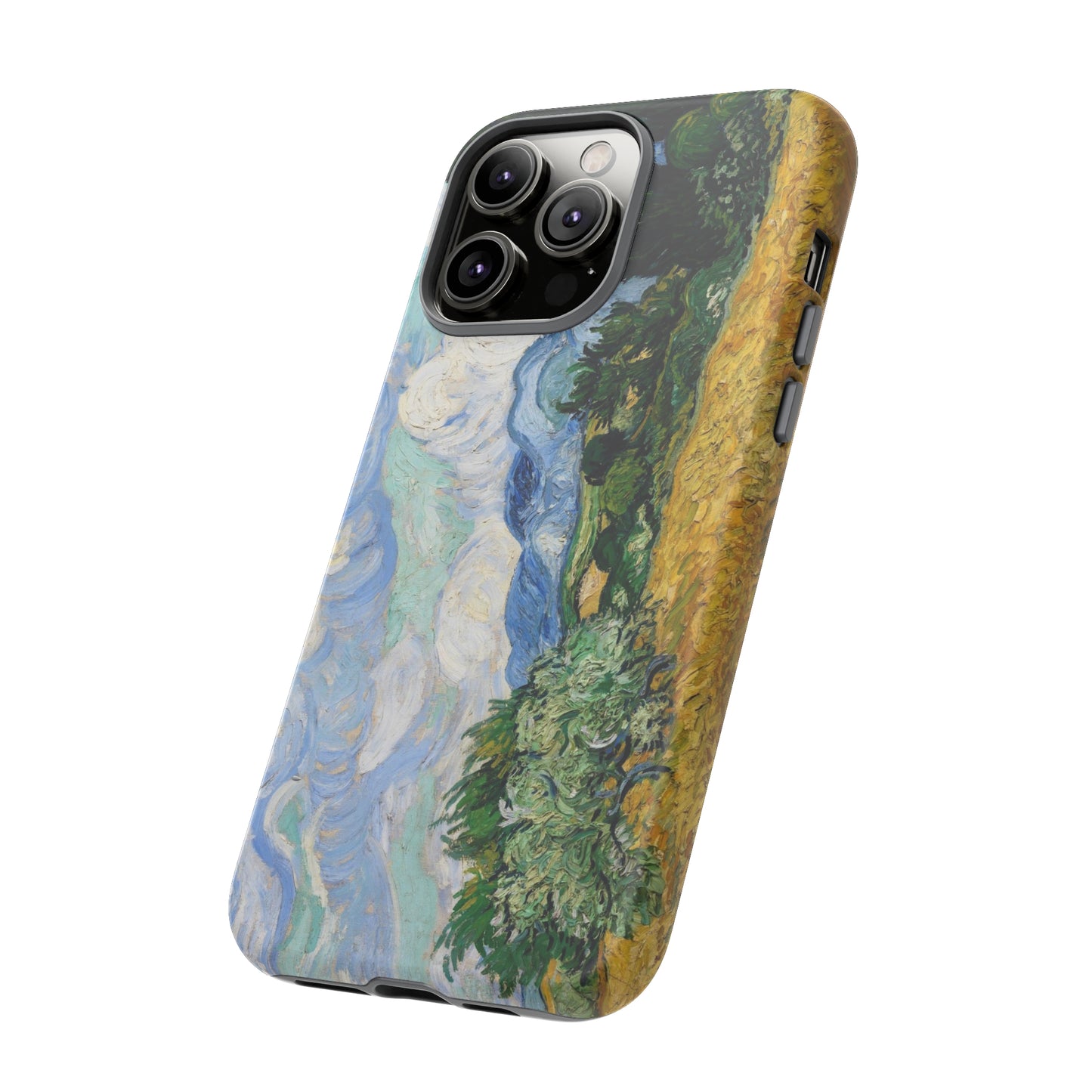 Wheat Fields with Cypresses by Vincent Van Gogh - Cell Phone Case