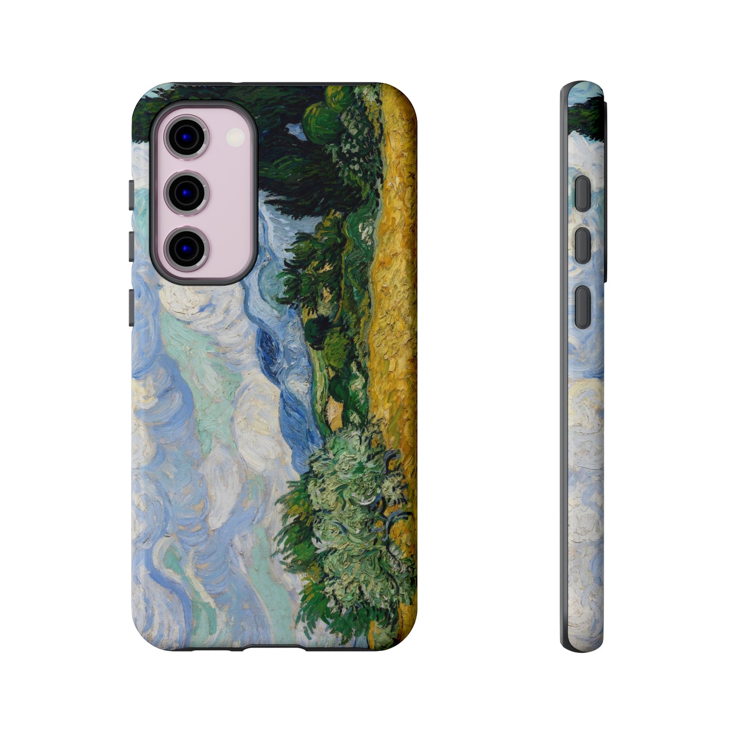 Wheat Fields with Cypresses by Vincent Van Gogh - Cell Phone Case