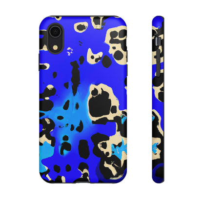 Blue Leopard AI Generated - Cell Phone Case