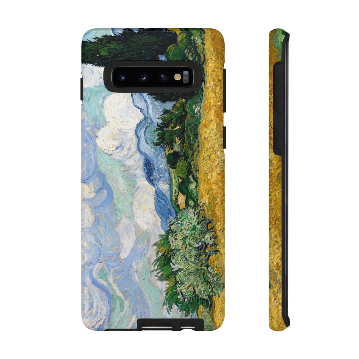 Wheat Fields with Cypresses by Vincent Van Gogh - Cell Phone Case