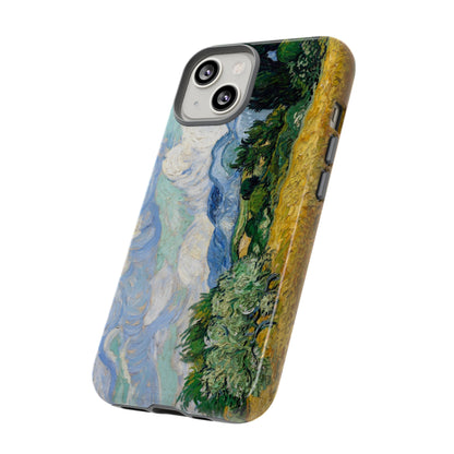 Wheat Fields with Cypresses by Vincent Van Gogh - Cell Phone Case