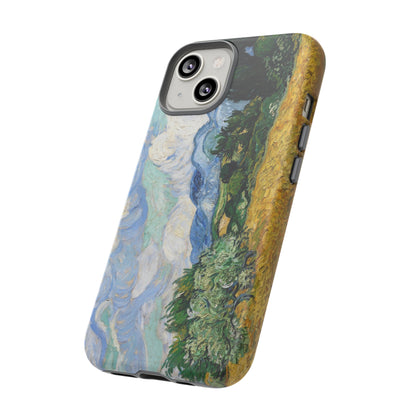 Wheat Fields with Cypresses by Vincent Van Gogh - Cell Phone Case