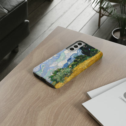 Wheat Fields with Cypresses by Vincent Van Gogh - Cell Phone Case