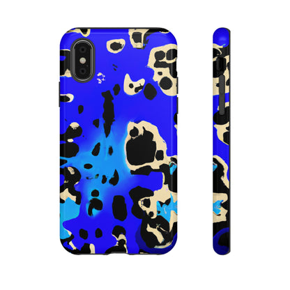 Blue Leopard AI Generated - Cell Phone Case