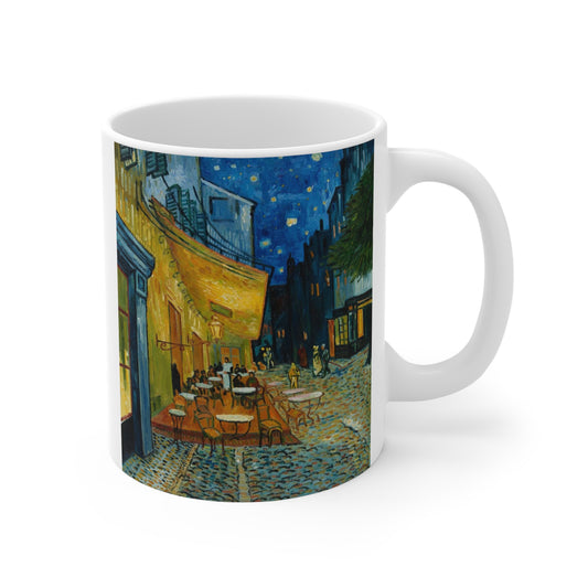 Cafe Terrace at Night by Vincent Van Gogh - Ceramic Mug