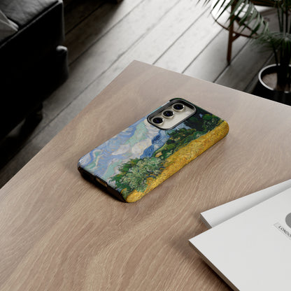 Wheat Fields with Cypresses by Vincent Van Gogh - Cell Phone Case