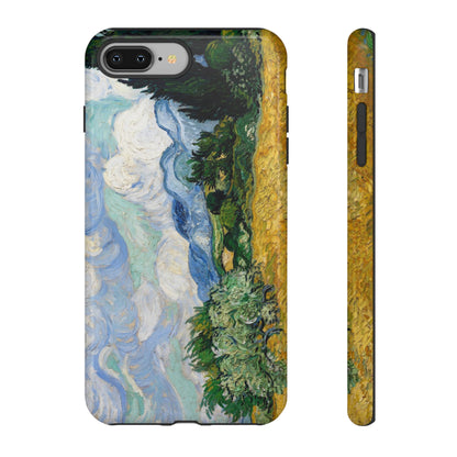 Wheat Fields with Cypresses by Vincent Van Gogh - Cell Phone Case