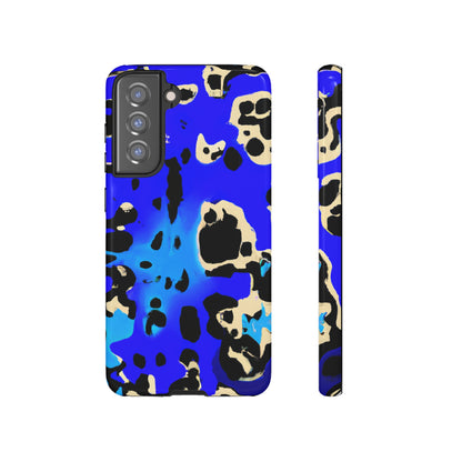 Blue Leopard AI Generated - Cell Phone Case