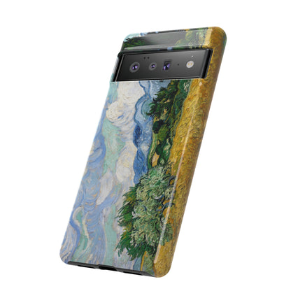 Wheat Fields with Cypresses by Vincent Van Gogh - Cell Phone Case