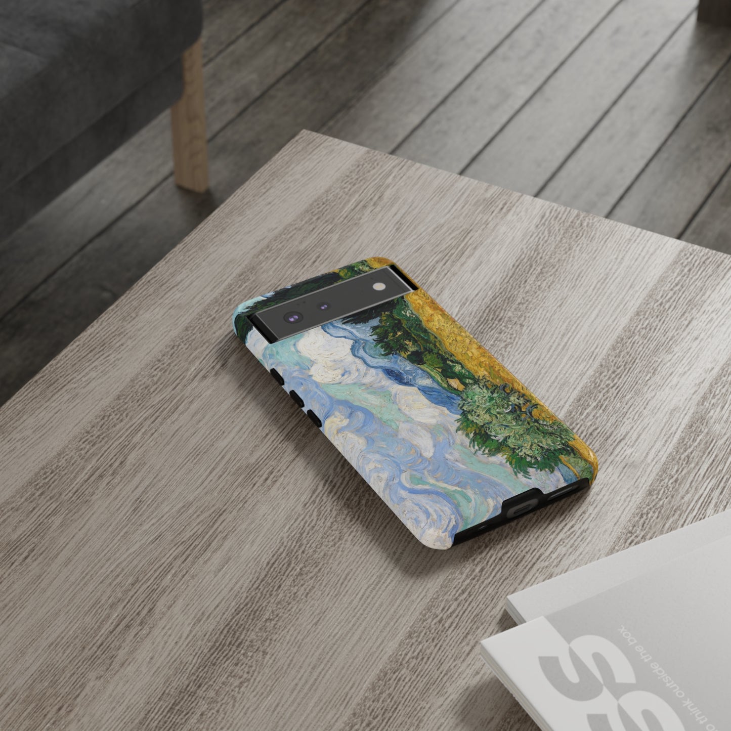 Wheat Fields with Cypresses by Vincent Van Gogh - Cell Phone Case