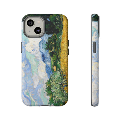 Wheat Fields with Cypresses by Vincent Van Gogh - Cell Phone Case