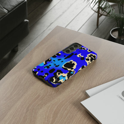 Blue Leopard AI Generated - Cell Phone Case