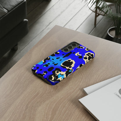 Blue Leopard AI Generated - Cell Phone Case