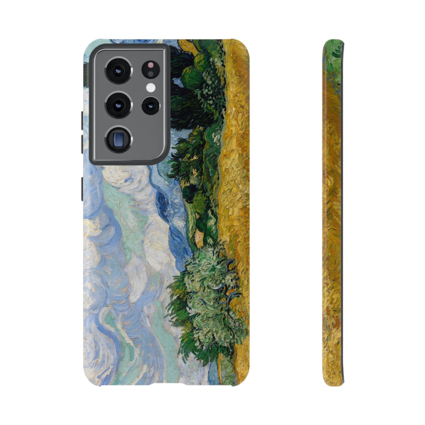 Wheat Fields with Cypresses by Vincent Van Gogh - Cell Phone Case