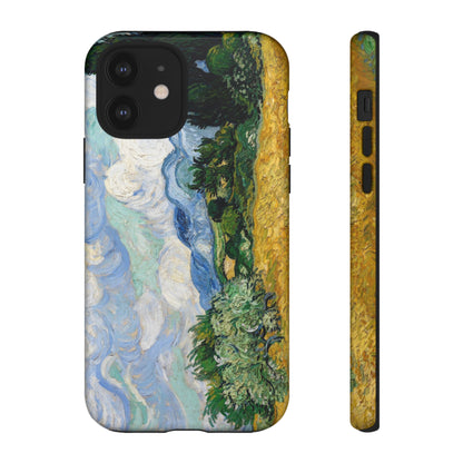 Wheat Fields with Cypresses by Vincent Van Gogh - Cell Phone Case