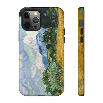 Wheat Fields with Cypresses by Vincent Van Gogh - Cell Phone Case