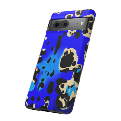 Blue Leopard AI Generated - Cell Phone Case