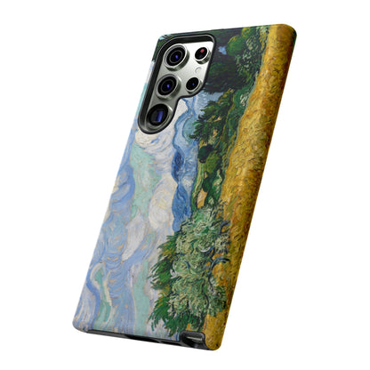 Wheat Fields with Cypresses by Vincent Van Gogh - Cell Phone Case