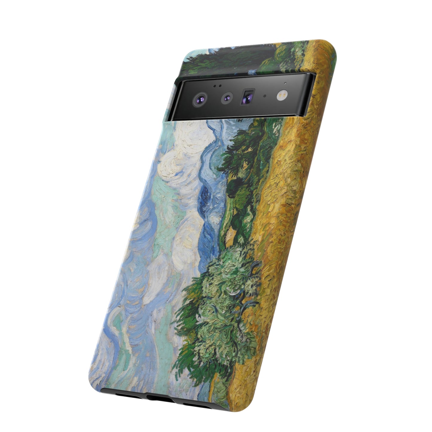 Wheat Fields with Cypresses by Vincent Van Gogh - Cell Phone Case