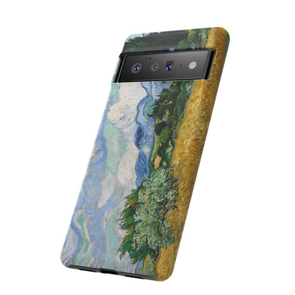 Wheat Fields with Cypresses by Vincent Van Gogh - Cell Phone Case