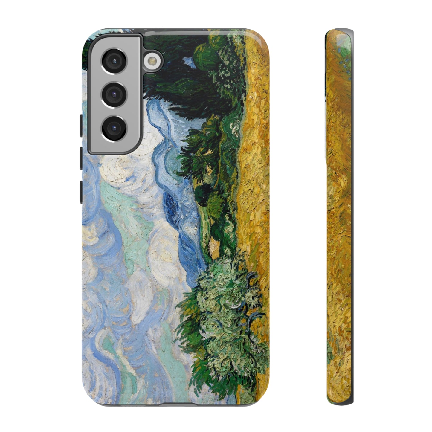 Wheat Fields with Cypresses by Vincent Van Gogh - Cell Phone Case