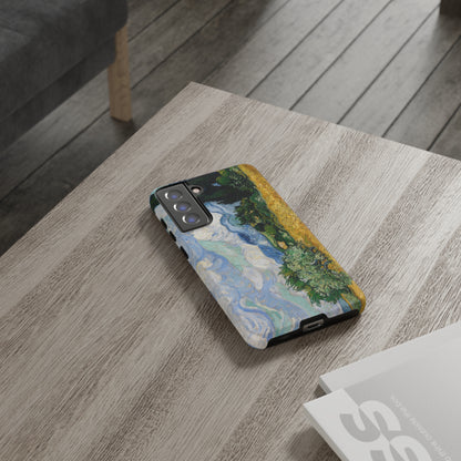 Wheat Fields with Cypresses by Vincent Van Gogh - Cell Phone Case