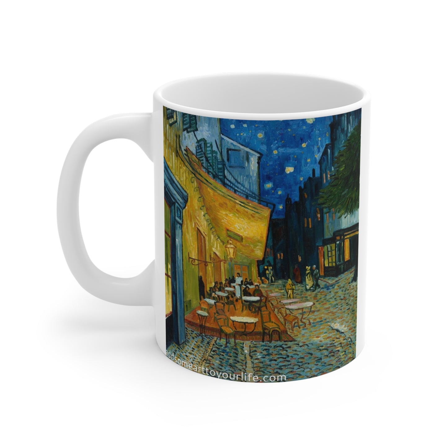 Cafe Terrace at Night by Vincent Van Gogh - Ceramic Mug