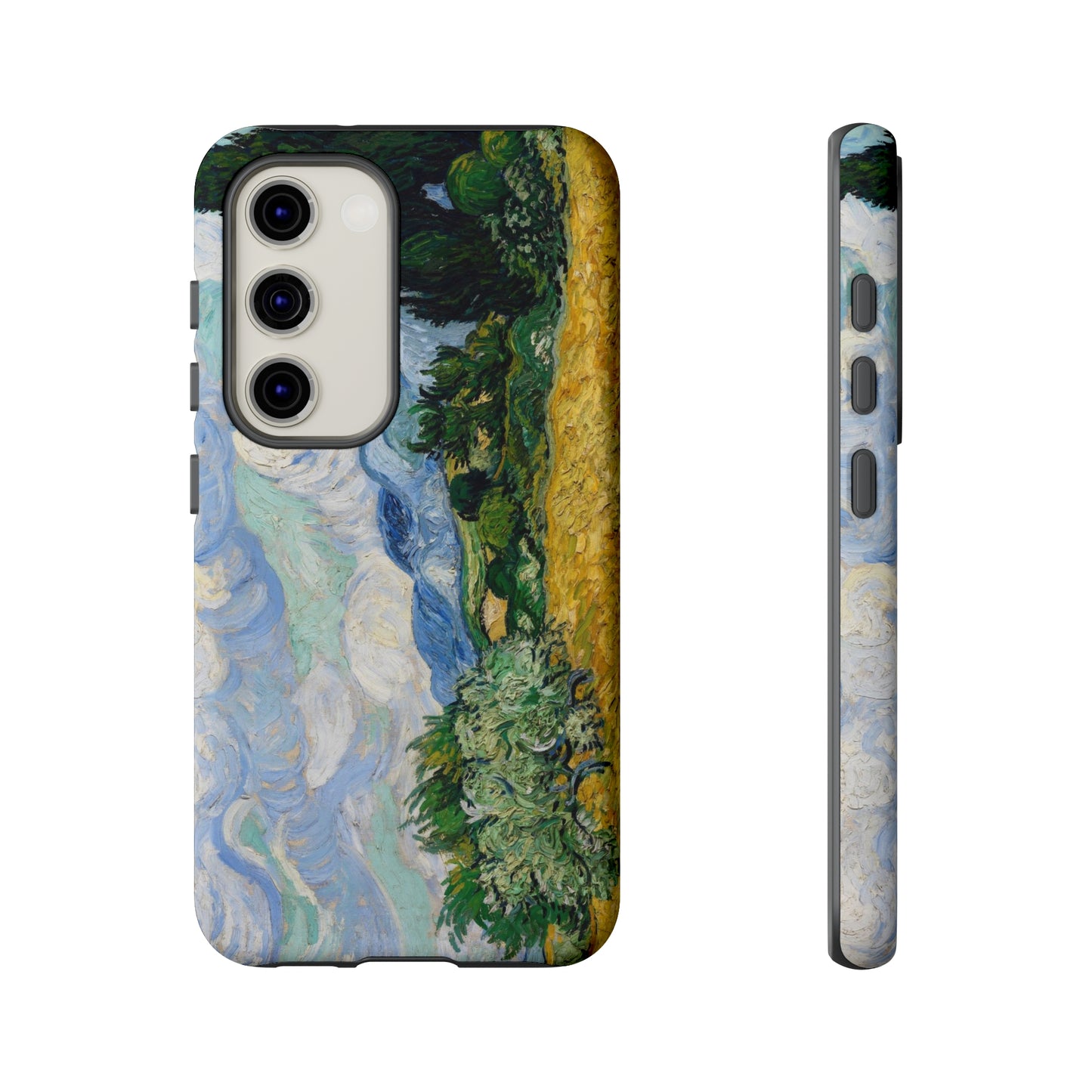 Wheat Fields with Cypresses by Vincent Van Gogh - Cell Phone Case