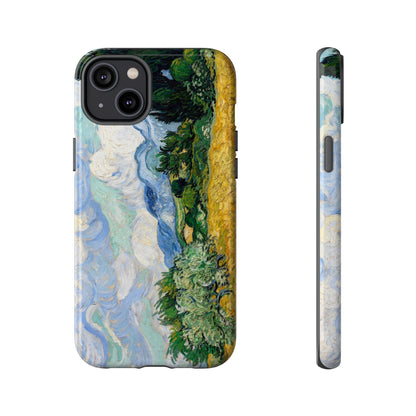 Wheat Fields with Cypresses by Vincent Van Gogh - Cell Phone Case