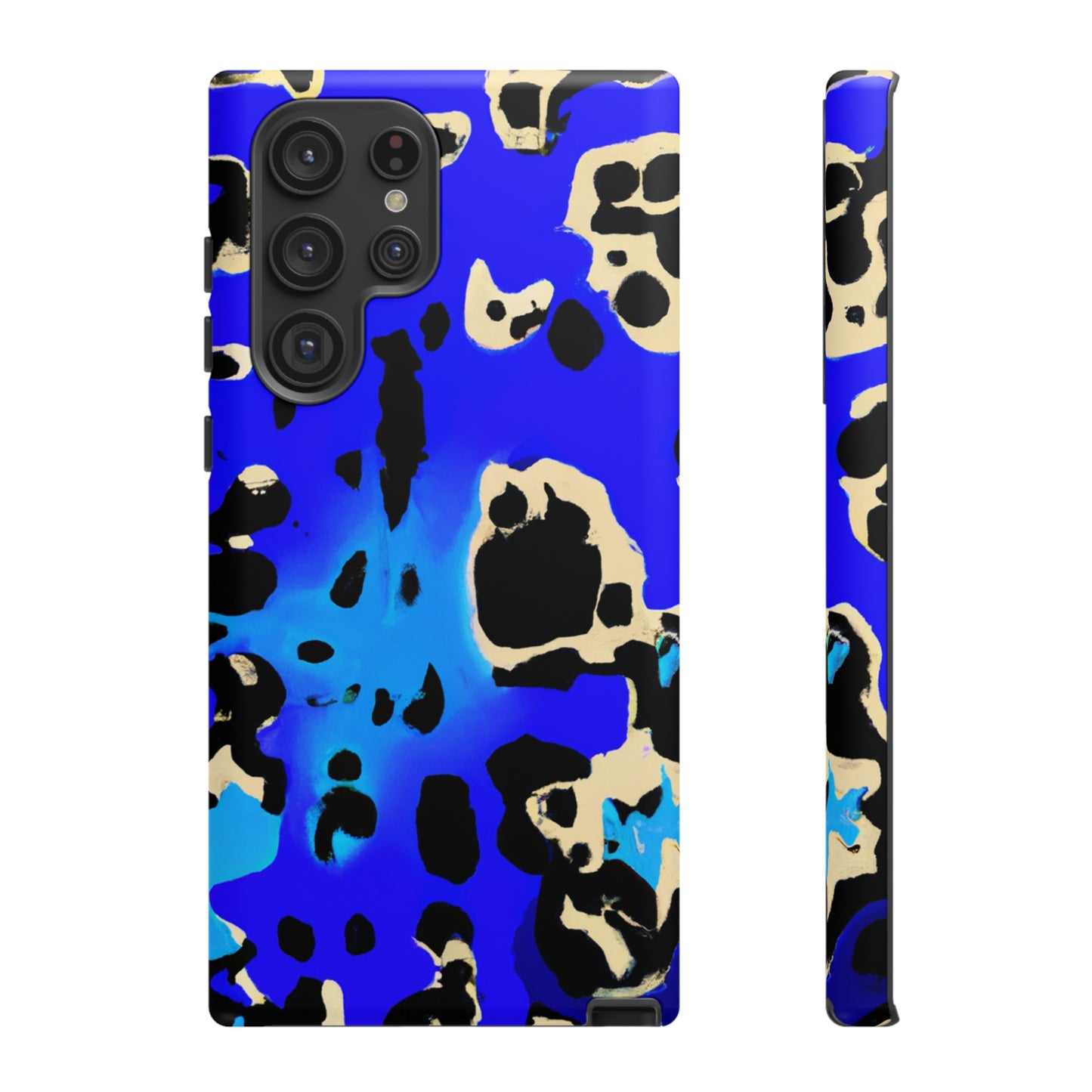 Blue Leopard AI Generated - Cell Phone Case