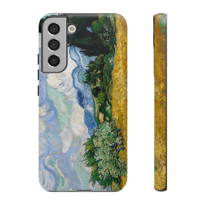 Wheat Fields with Cypresses by Vincent Van Gogh - Cell Phone Case