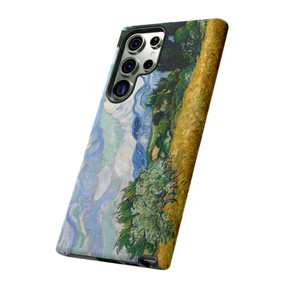 Wheat Fields with Cypresses by Vincent Van Gogh - Cell Phone Case