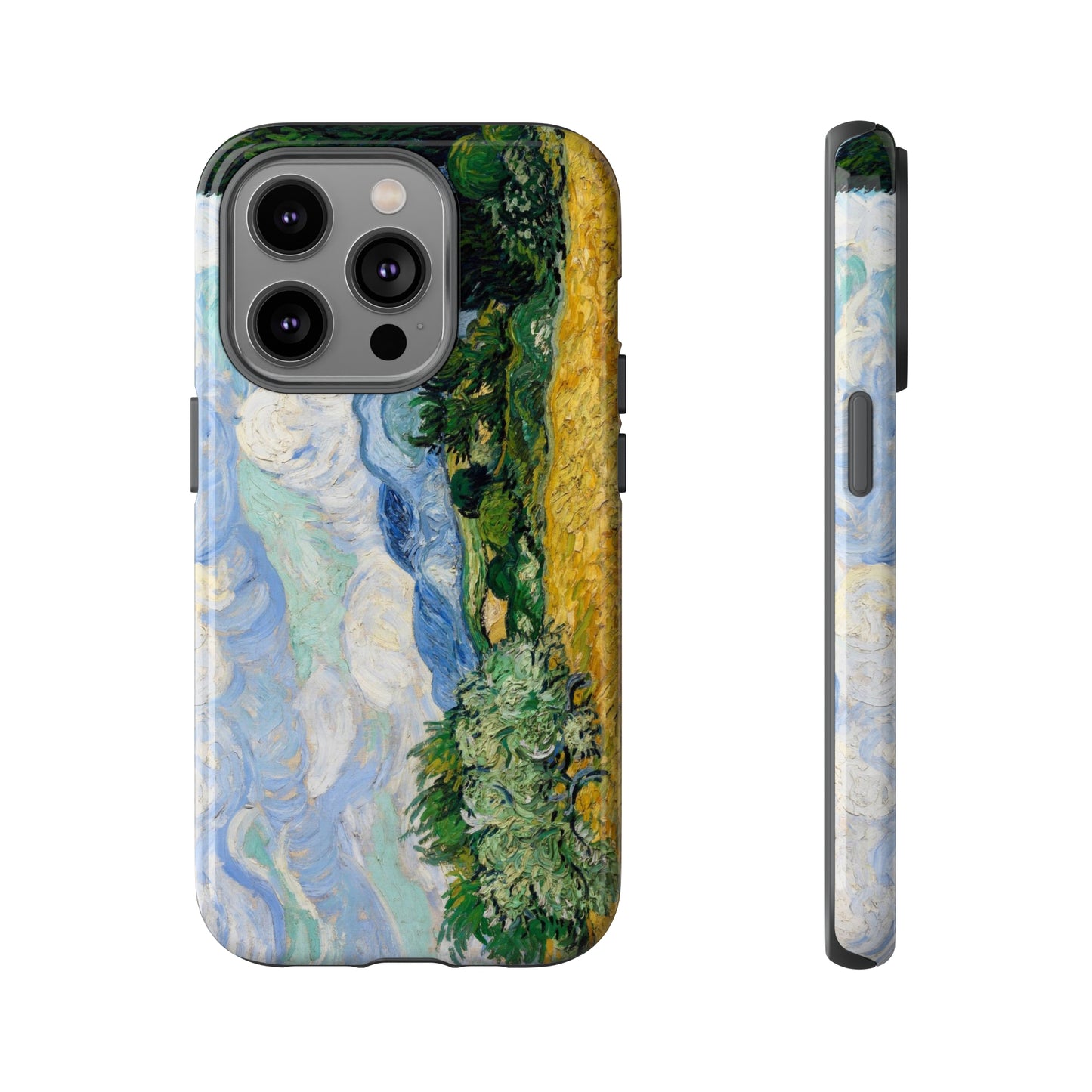 Wheat Fields with Cypresses by Vincent Van Gogh - Cell Phone Case