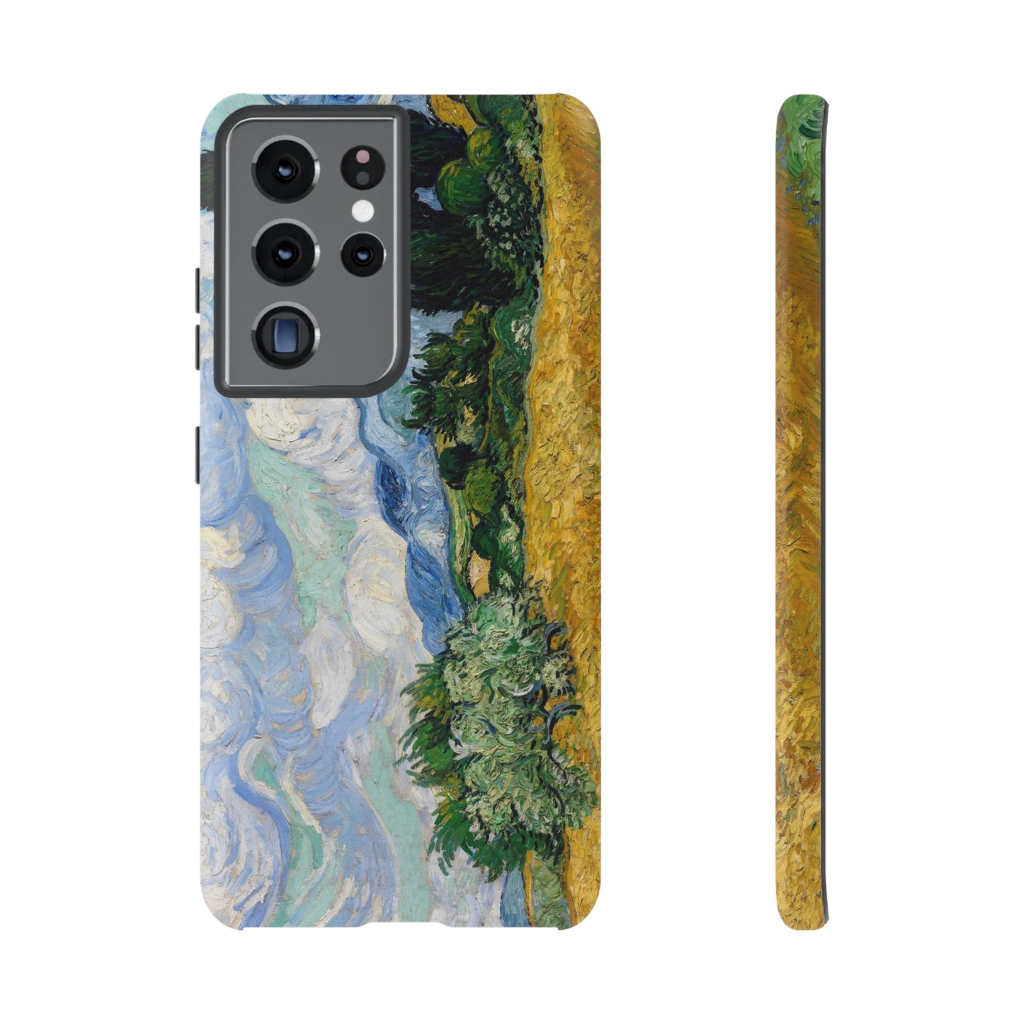 Wheat Fields with Cypresses by Vincent Van Gogh - Cell Phone Case