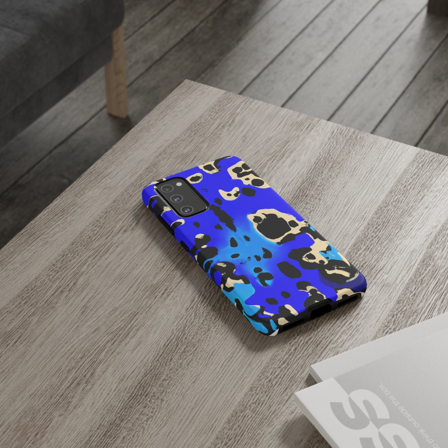 Blue Leopard AI Generated - Cell Phone Case