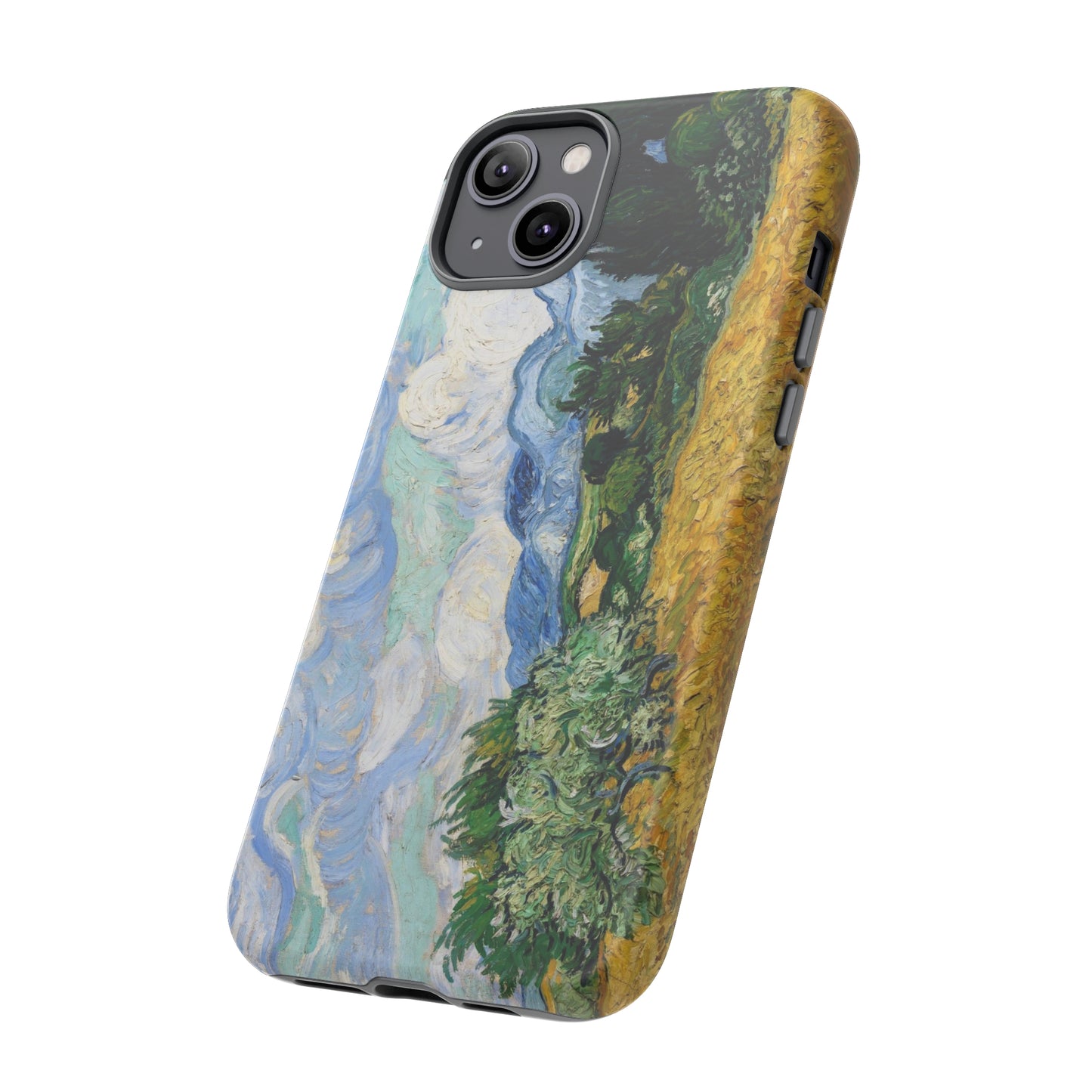 Wheat Fields with Cypresses by Vincent Van Gogh - Cell Phone Case