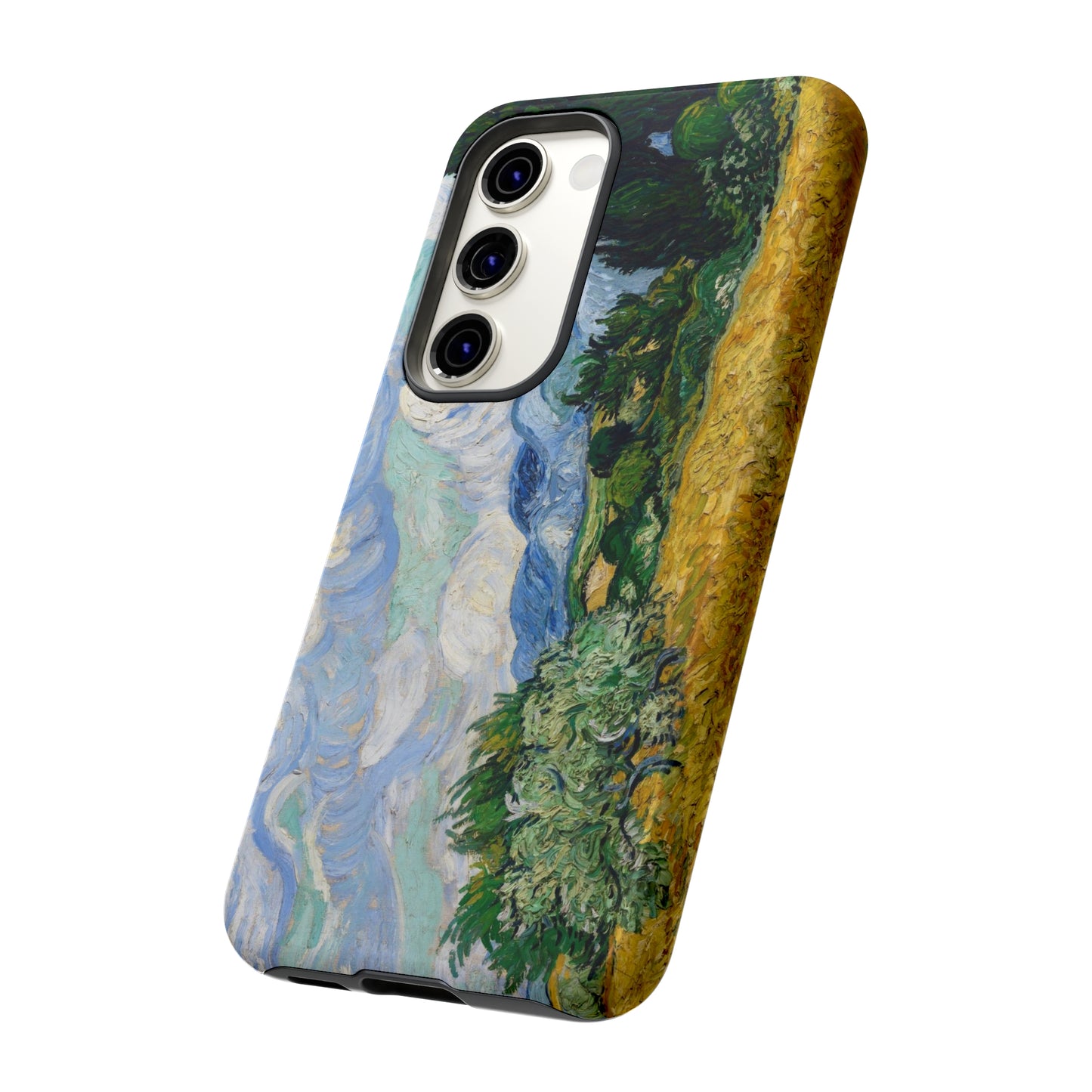 Wheat Fields with Cypresses by Vincent Van Gogh - Cell Phone Case