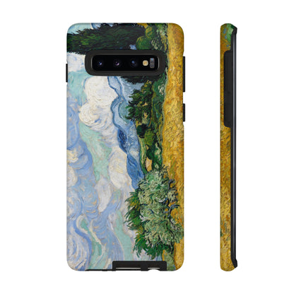 Wheat Fields with Cypresses by Vincent Van Gogh - Cell Phone Case