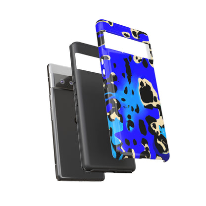 Blue Leopard AI Generated - Cell Phone Case