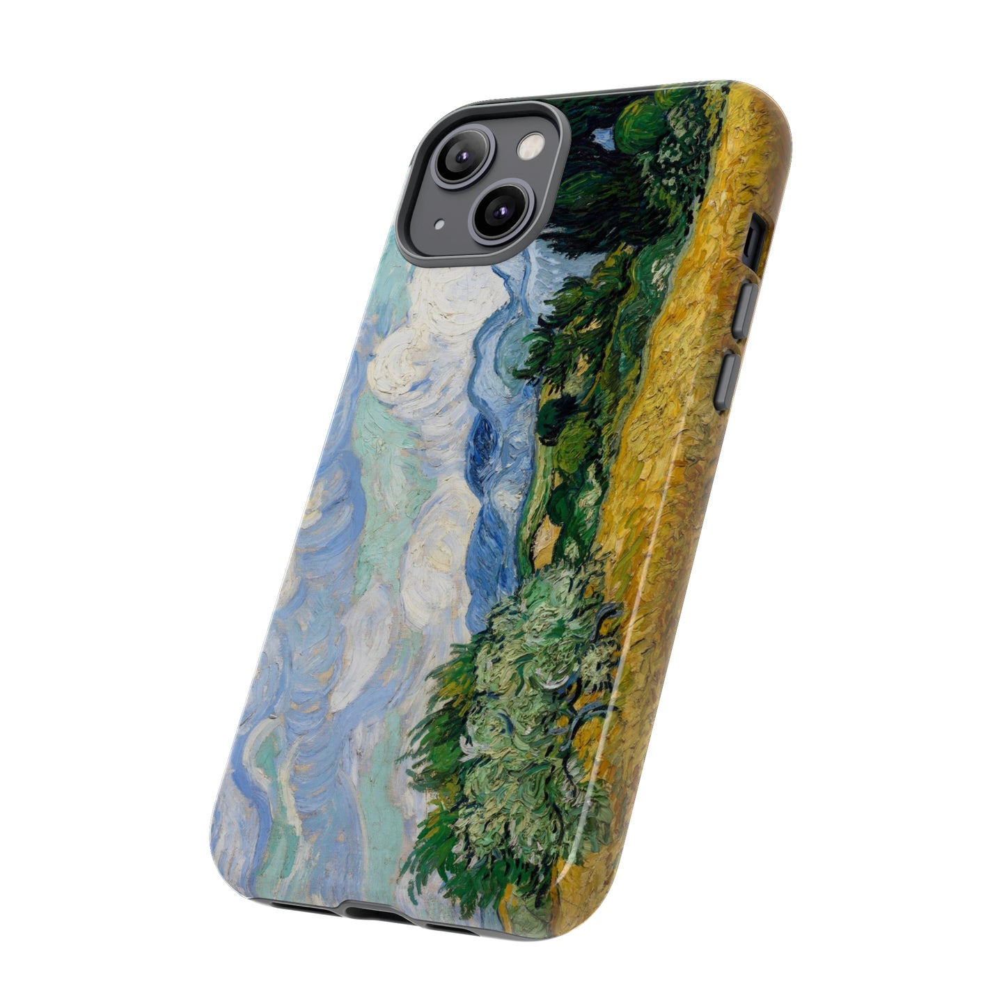 Wheat Fields with Cypresses by Vincent Van Gogh - Cell Phone Case