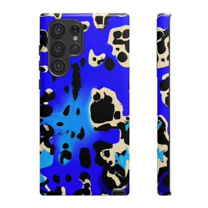 Blue Leopard AI Generated - Cell Phone Case