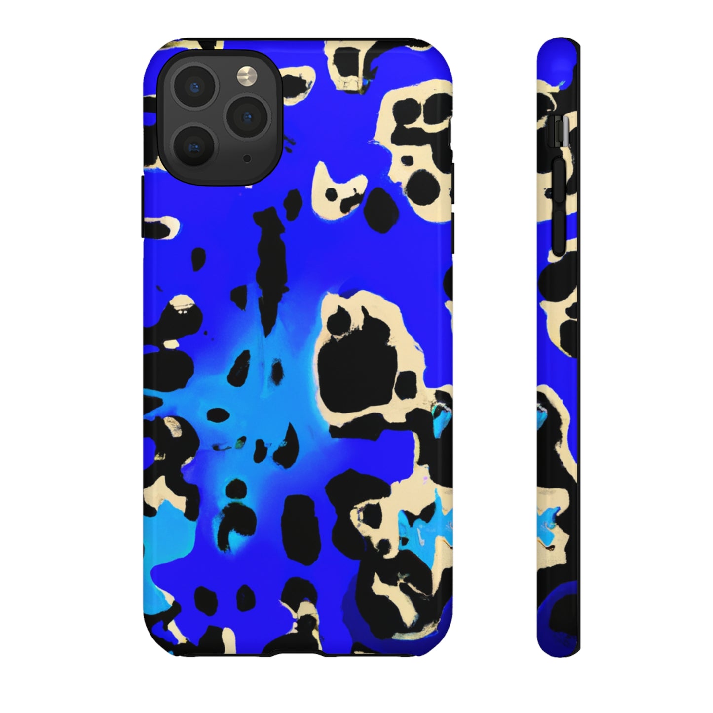 Blue Leopard AI Generated - Cell Phone Case