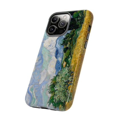 Wheat Fields with Cypresses by Vincent Van Gogh - Cell Phone Case