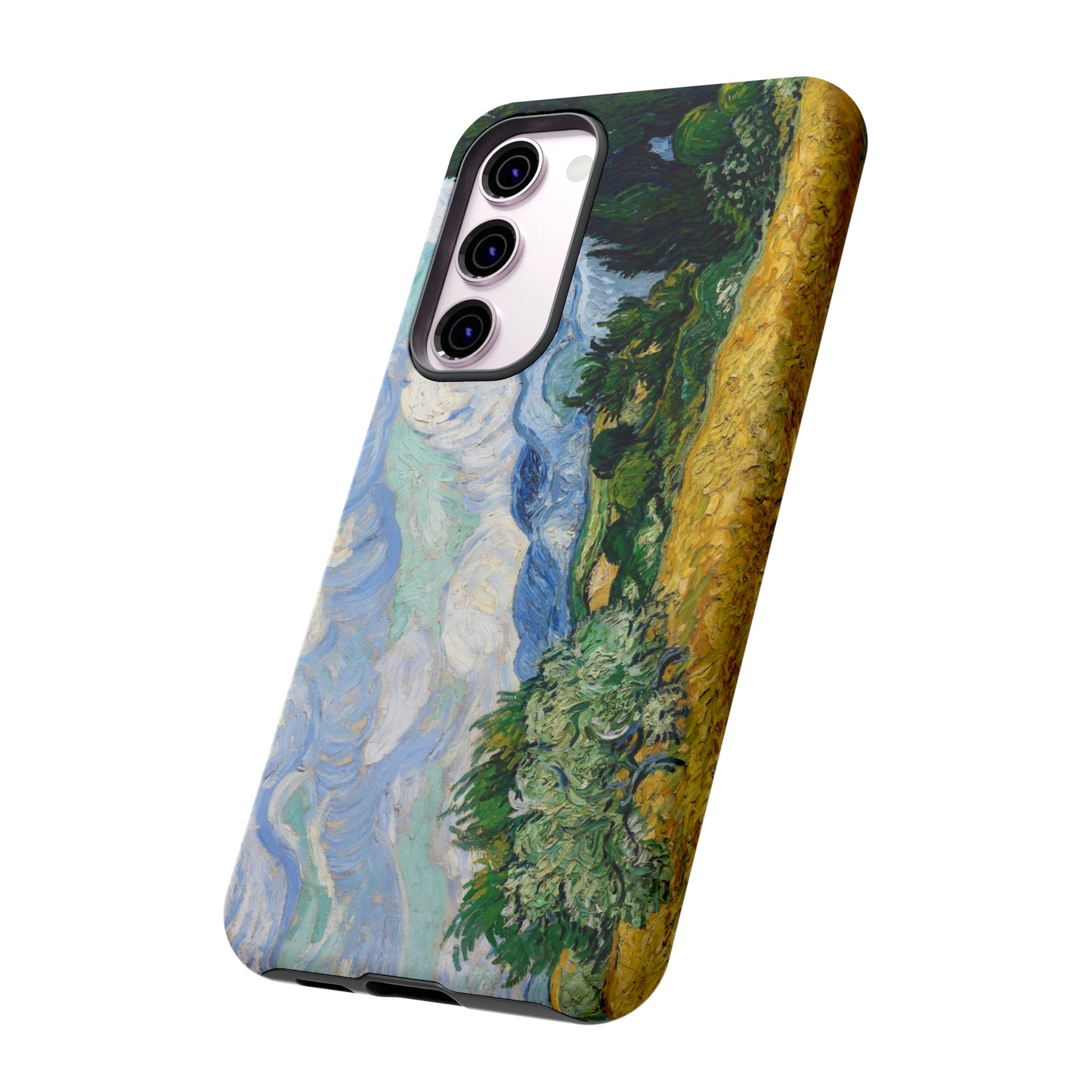 Wheat Fields with Cypresses by Vincent Van Gogh - Cell Phone Case