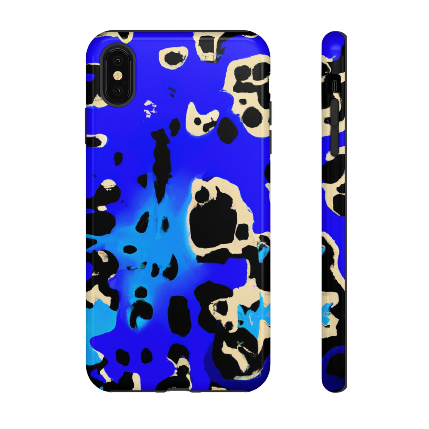 Blue Leopard AI Generated - Cell Phone Case