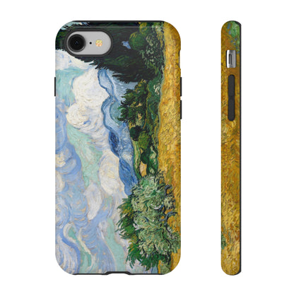 Wheat Fields with Cypresses by Vincent Van Gogh - Cell Phone Case