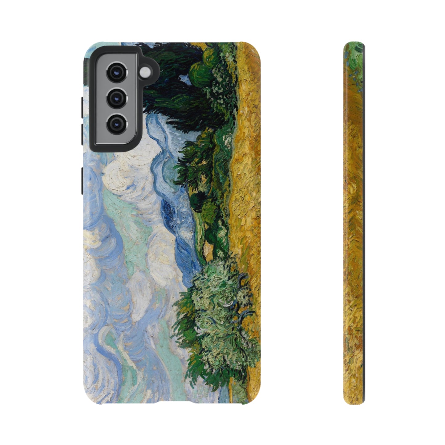 Wheat Fields with Cypresses by Vincent Van Gogh - Cell Phone Case