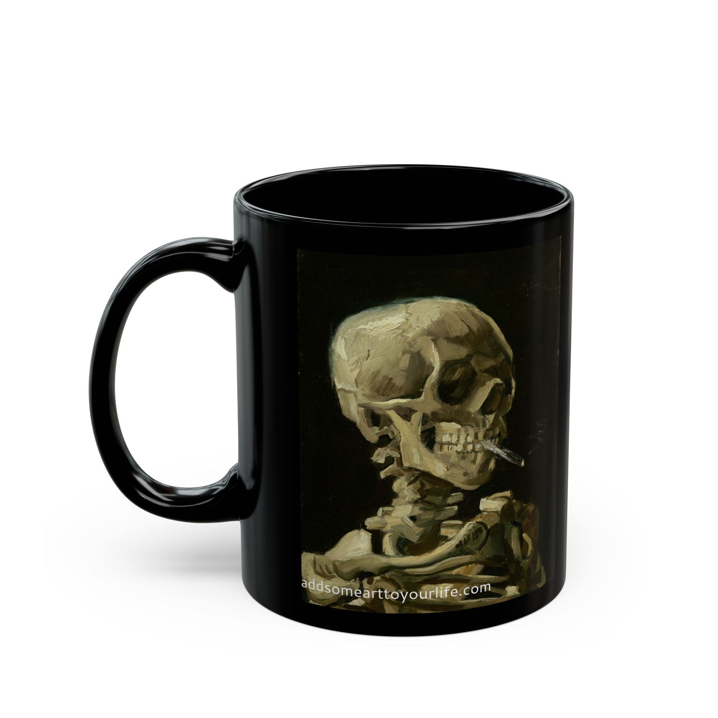 Skull of a Skeleton with a Burning Cigarette by Vincent Van Gogh - Ceramic Mug